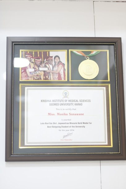 Certification for dentistry for Dr. Monika Sonawane, a highly respected dentist at All Dent, Dental Clinic in Ulwe, Navi Mumbai 